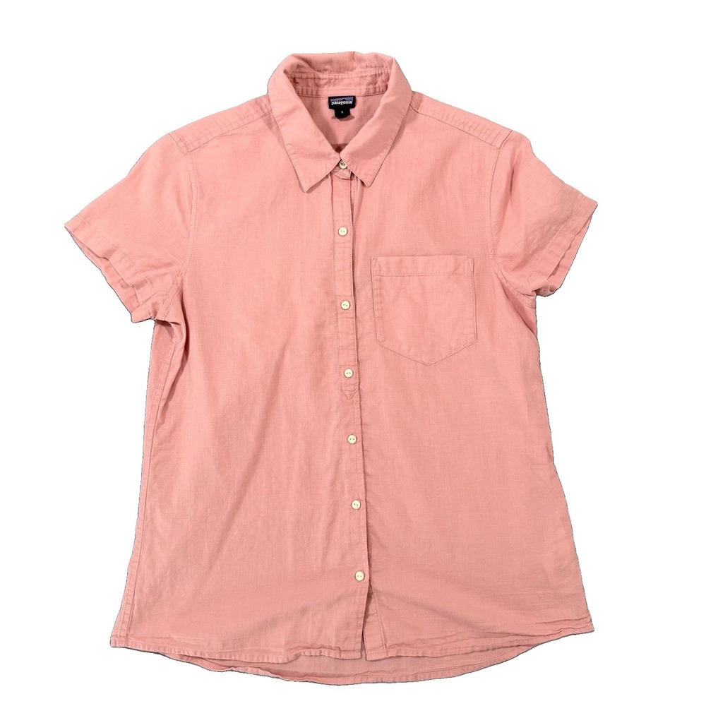 Patagonia Lightweight AC Shirt Womens SM Pink Organic Cotton Hemp Button up